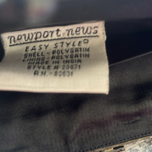 Vintage Newport News sequins black evening bag EUC - Picture 4 of 6